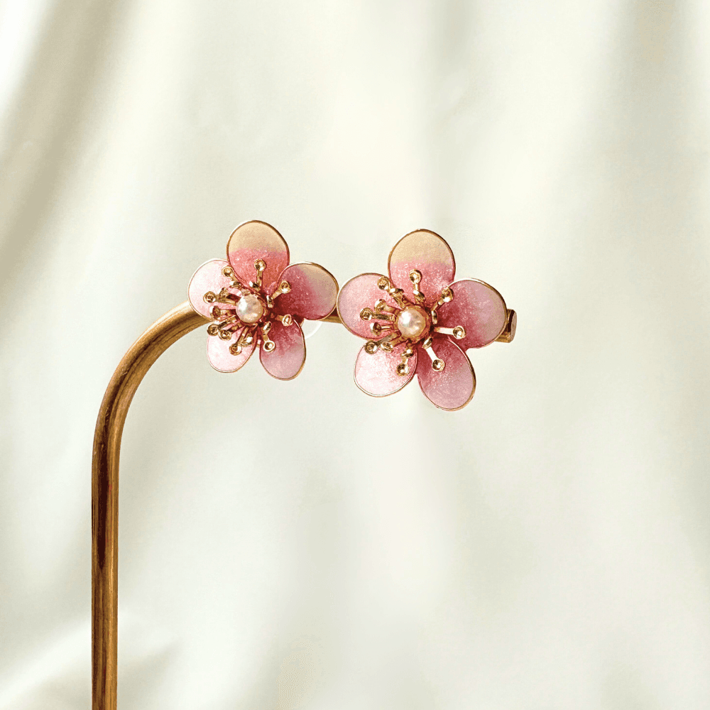 【梅】2wayピアス ピンクグラデーション 大人可愛い  サージカルステンレス 金属アレルギー対応 受注生産 春の新作 | 11枚目